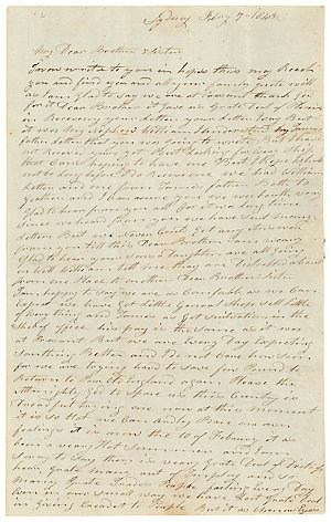 Letter from Mr and Mrs James Snashall, Sydney, to John ...