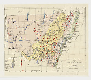 Agricultural, pastoral and mining map of New South Wale...