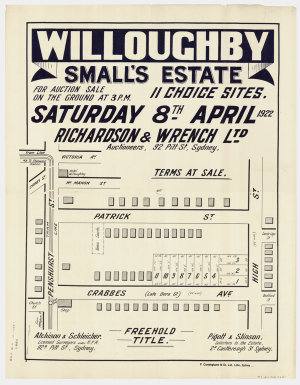 Willoughby Small's Estate : choice sites : for auction ...