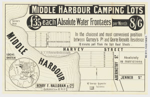 Middle Harbour Camping Lots [cartographic material] : i...