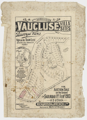 Vaucluse villa sites [cartographic material] : 11th sub...