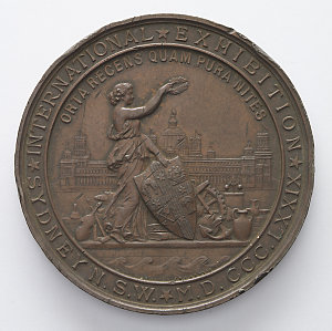 Medal issued for the Sydney International Exhibition, 1...