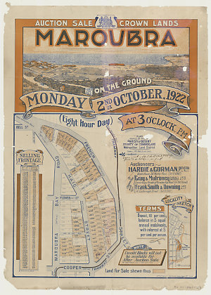 Auction sale Crown Lands Maroubra : on the ground Monda...