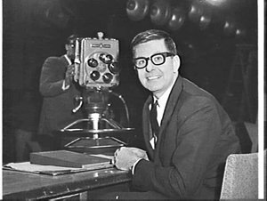 Photographs of Bob Rogers at Channel 9 for TV Times