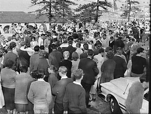 Finish and winners of the 1964 Ampol Trial, Bondi Beach