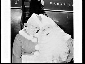 Mr. & Mrs. Doan, American Santa Claus and Mrs. Claus, Mascot