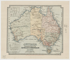 Map showing the six states of the Australian Commonweal...