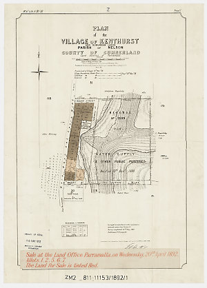 Plan of the village of Kenthurst and suburban lands, Pa...
