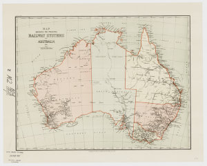 Map shewing the principal railway systems of Australia ...