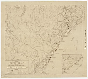 Map of south coast embracing Waterfall, Appin and Bulli...
