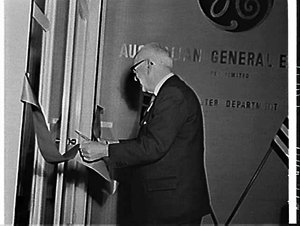 Official opening, General Electric computer installatio...