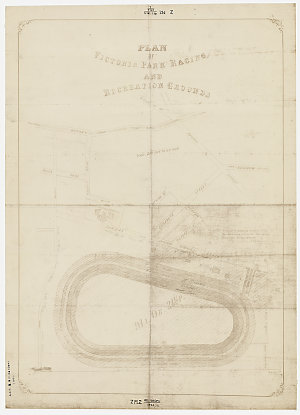 Plan of Victoria Park racing and recreation ground [car...