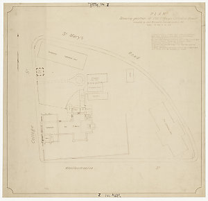 Plan shewing position of Old St. Mary's Cathedral, Sydn...