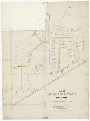 Plan of Callan Park estate, Balmain, to be sold by publ...