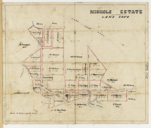 Nichols Estate, Lane Cove [cartographic material].