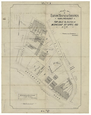 Plan of Eaton House & grounds, Darlinghurst [cartograph...