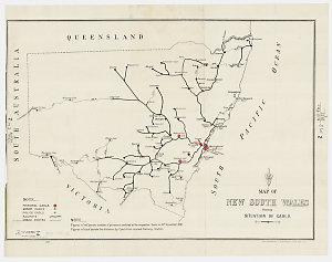 Map of New South Wales showing situation of gaols [cart...