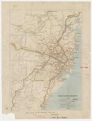 Sydney metropolitan district, N.S.W. [cartographic material] / published for the Atlantic Union Oil Coy. Pty Ltd. by H.E.C. Robinson Ltd.