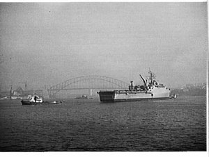 Arrival of the USN Vancouver, Sydney Harbour