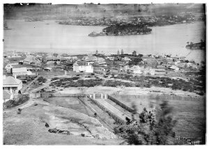Glass plate negatives of Sydney Harbour from the Holter...