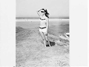 Jantzen women's swimsuits for 1966-67 season modelled o...
