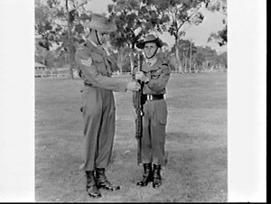 Migrants in the Australian Army photographed for the De...