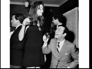 Show business reception for English comedian Norman Wis...