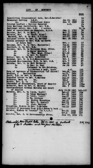 Samuel Marsden papers