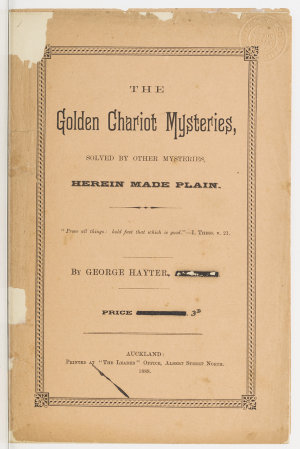 The golden chariot mysteries, solved by other mysteries...