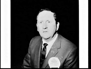 Portrait of Bob Cherry of J.I. Case, manufacturers of e...