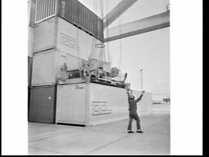 Overseas Containers (OCL) container ship Jervis Bay, Wh...