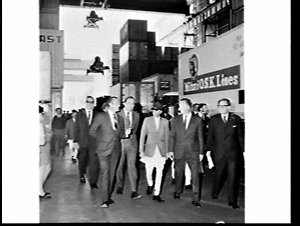 King of Nepal visits container terminal and the contain...