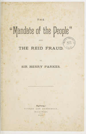 The "Mandate of the people" and the Reid fraud / by Hen...