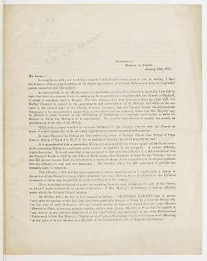 [Correspondence to the Earl of Kimberley from Frederic ...