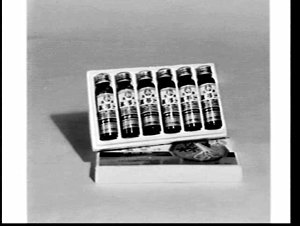 APA studio photograph of box of bottled Korea Ginseng e...