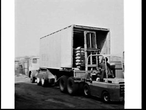 Overseas Containers (OCL) container on a semi-trailer l...