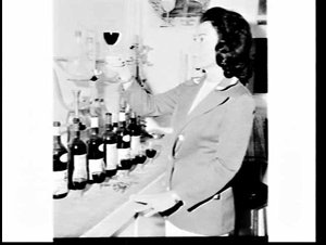 Ann Salvestro tasting wine, Calamia Winery, Griffith