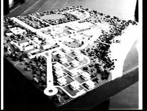 Nabalco Ltd. model of Gove Town Centre in their offices...