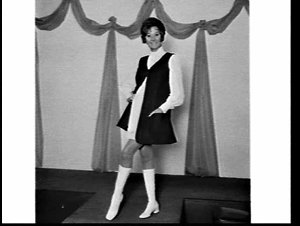 Portrait of June Dally-Watkins on the catwalk at her Sc...