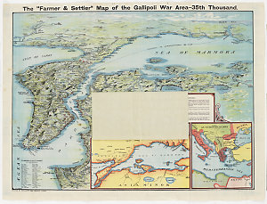 The "Farmer & Settler" map of the Gallipoli War Area - 35th Thousand / J. H. Leonard.