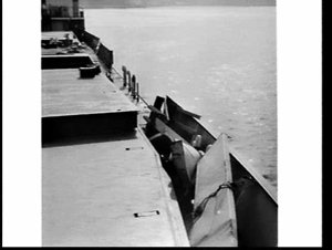 Damage to the deck of the ship Stella Nova, Walsh Bay