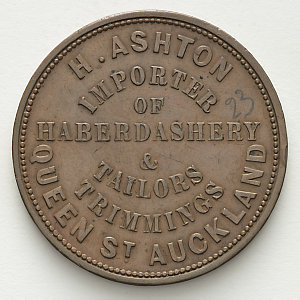 Item 4447: H. Ashton penny token, 1863