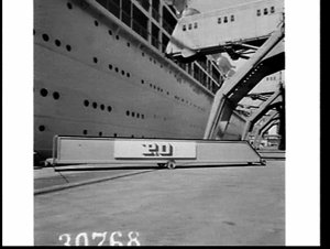 Steel-framed gangplank for P. & O. Lines on the Interna...
