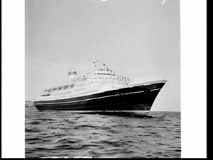 First of the Russian ocean liners to visit Sydney, the ...