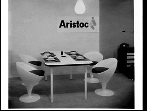 Aristoc stand, Furniture Show 1969, Sydney Showground