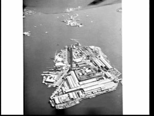 Aerial photograph of Cockatoo Island Dockyard