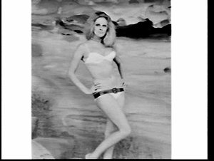 Fashion model Marijke Voss in a swimsuit