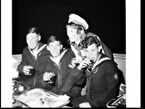 Sailors from the Argentine frigate Libertad on Mermaid ...