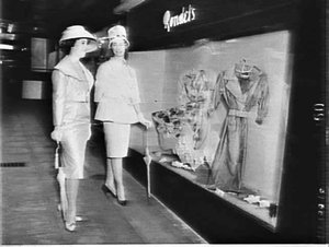 Women's dresses modelled at Rondel's, Sydney