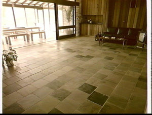 Natural Stone slate and paving used in the house of Mar...